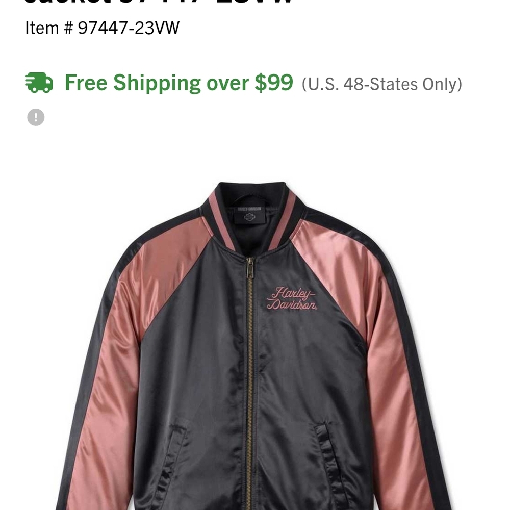 Harley-Davidson Black and Pink Jacket